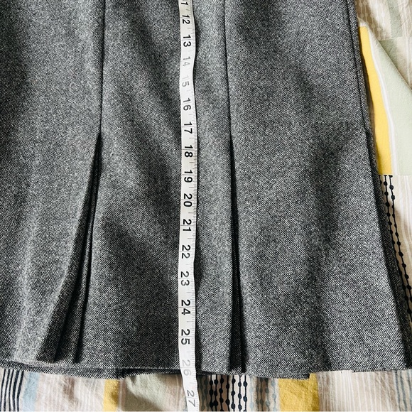 BROOKS BROTHERS tweed Classic Gray size 12 Skirt 100% Wool Academia Professional - Picture 8 of 10